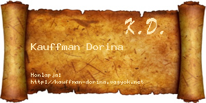Kauffman Dorina névjegykártya